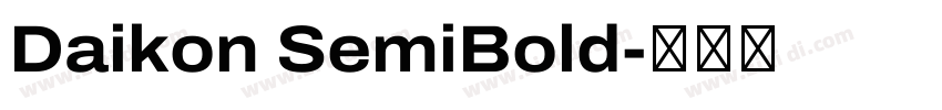 Daikon SemiBold字体转换
